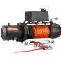 Electric Winch, 5400 kg Load Capacity, 12V DC Truck Winch with Φ9.1 mm x 23 m Synthetic Rope, Wireless & Wired Remote Control, I
