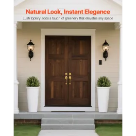 VEVOR kunstige topiary cyprestræer med jordspyd, 2 sæt 406 mm kunstige buske og buske potteplanter, falsk silketræ look Re