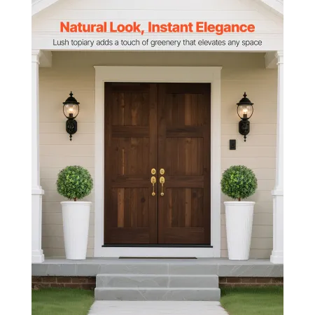 VEVOR kunstige topiary buksbom træer med jordspyd, 2 sæt 559 mm kunstige buske og buske potteplanter, falsk silke træ look Re