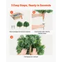 VEVOR Artificial Topiary Boxwood Trees with Ground Spike, 2 Set 559mm Faux Shrubs & Bushes Potted Plants, Fake Silk Tree Look Re