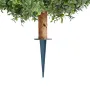 Artificial Topiary Boxwood Trees with Ground Spike, 2 Set 559mm Faux Shrubs & Bushes Potted Plants, Fake Silk Tree Look Real for
