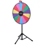 VEVOR 610 mm Spinning Prize Wheel, 14 Slots Spinning Wheel with Tripod, Adjustable Height Win Fortune Roulette with a Dry Erase 