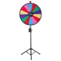 VEVOR 610 mm Spinning Prize Wheel, 14 Slots Spinning Wheel with Tripod, Adjustable Height Win Fortune Roulette with a Dry Erase 