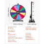VEVOR 610 mm Spinning Prize Wheel, 14 Slots Spinning Wheel with Stand, Tabletop Win Fortune Roulette with a Dry Erase and 2 Mark
