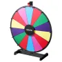 610 mm Spinning Prize Wheel, 14 Slots Spinning Wheel with Stand, Tabletop Win Fortune Roulette with a Dry Erase and 2 Markers, 6