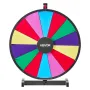 610 mm Spinning Prize Wheel, 14 Slots Spinning Wheel with Stand, Tabletop Win Fortune Roulette with a Dry Erase and 2 Markers, 6