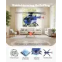VEVOR RC Helicopter, 2.4GHz 4-Propeller Remote Control Helicopter with 6-Axis Gyro, 4-Channel RC Airplane for Beginner, LED Ligh