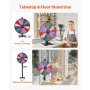 VEVOR 610 mm Spinning Prize Wheel, 14 Slots Spinning Wheel with Stand, Adjustable Height Win Fortune Roulette with a Dry Erase a