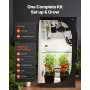 VEVOR Indoor Grow Tent Kit, 100 x 100 x 200 cm, Indoor Plant Tent with Full Spectrum LED Grow Light & Ventilation System, 600D H