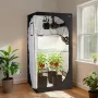 Indoor Grow Tent Kit, 100 x 100 x 200 cm, Indoor Plant Tent with Full Spectrum LED Grow Light & Ventilation System, 600D High Re