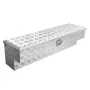 Truck Bed Tool Box, Heavy Duty Aluminum Tool Box with Tread Patterns, Storage Toolbox Chest Organizer with Lock and Key, Ideal f