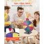 305 mm Spinning Prize Wheel, 10 Slots Spinning Wheel with Stand, Tabletop Win Fortune Roulette with a Dry Erase and 2 Markers, 5