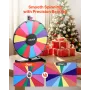 457 mm Spinning Prize Wheel, 14 Slots Spinning Wheel with Stand, Tabletop Win Fortune Roulette with a Dry Erase and 2 Markers, 6