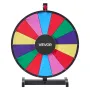 457 mm Spinning Prize Wheel, 14 Slots Spinning Wheel with Stand, Tabletop Win Fortune Roulette with a Dry Erase and 2 Markers, 6
