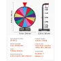 305 mm Spinning Prize Wheel, 14 Slots Spinning Wheel with Stand, Tabletop Win Fortune Roulette with a Dry Erase and 2 Markers, 6
