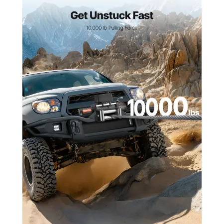 VEVOR Electric Winch, 4500 kg Load Capacity, 12V DC Truck Winch with Φ8.3 mm x 19.8 m Steel Rope, Wireless & Wired Remote Contro