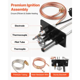 VEVOR Gas Pilot Assembly, OE 10002265, 10002264, SRV10002264 Pejs Gas Pilot Assembly, Natural Gas & LPG Ignition Replacemen