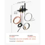 Gas Pilot Assembly, OE 10002265, 10002264, SRV10002264 Fireplace Gas Pilot Assembly, Natural Gas & LPG Ignition Replacement, Fit