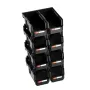 Plastic Stackable Storage Bins, 27.6 x 14 x 13 cm (8 Pack), Plastic Containers for Organizing and Storage Bins for Closet, Garag