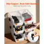 Plastic Stackable Storage Bins, 37.7 x 21.5 x 18 cm (6 Pack), Plastic Containers for Organizing & Storage Bins for Closet, Garag