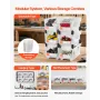 Plastic Stackable Storage Bins, 37.7 x 21.5 x 18 cm (6 Pack), Plastic Containers for Organizing & Storage Bins for Closet, Garag