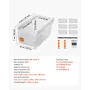 Plastic Stackable Storage Bins, 37.7 x 21.5 x 18 cm (6 Pack), Plastic Containers for Organizing & Storage Bins for Closet, Garag