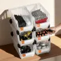 stabelbare plastbeholdere, 37,7 x 21,5 x 18 cm (6 pakke)