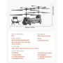 RC Helicopter, 2.4GHz Military Remote Control Helicopter, 3.5 Channel RC Airplane for Kid, 20 Mins Flight Time, One-Key Takeoff/