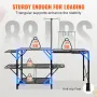 Camping Kitchen Table, One-piece Folding Portable Cook Station with A Carrying Bag, Long Aluminum Camping Table 3 Side Tables, 2