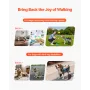 Dog Wheelchair for Back Legs, Adjustable 2 Wheels Pet Wheelchair, Lightweight Dog Cart with Shock-Absorbing Wheels, Mobility Sup