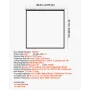 VEVOR Manual Projector Screen, 3048 mm 1:1 4K 1080 HD Retractable Pull Down Projector Screen, Wall Mounted Movie Projection with