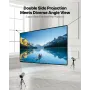 Projector Screen, 3048 mm 16:9 4K 1080 HD Projection Screen, Wall Mounted Projection Dispaly Projector with 8 Hooks and Double-S