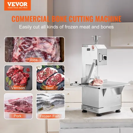 2200W Commercial Electric Meat Bandsaw Stainless Steel Bone Sawing Machine