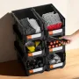 stabelbare plastbeholdere, 37,7 x 21,5 x 18 cm (6 pakke)