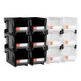stabelbare plastbeholdere, 37,7 x 21,5 x 18 cm (12 pakke)