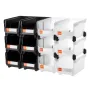 stabelbare plastbeholdere, 37,7 x 21,5 x 18 cm (12 pakke)