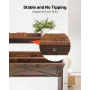 VEVOR Shoe Cabinet with 4 Flip Drawers, Farmhouse Shoes Storage Cabinet with Wood Legs and Anti-Tipping Device, Freestanding Sho