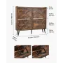 VEVOR Shoe Cabinet with 4 Flip Drawers, Farmhouse Shoes Storage Cabinet with Wood Legs and Anti-Tipping Device, Freestanding Sho