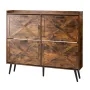Shoe Cabinet with 4 Flip Drawers, Farmhouse Shoes Storage Cabinet with Wood Legs and Anti-Tipping Device, Freestanding Shoe Orga