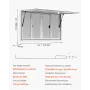 Concession Window 135x84 cm, Aluminum Alloy Service Window for Food Truck, Up to 85 Degrees Stand Serving Window with 4 Sliding 