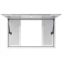 Koncessionsvindue 135x84 cm, Servicevindue i aluminiumslegering