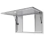 Concession Window 135x84 cm, Aluminum Alloy Service Window for Food Truck, Up to 85 Degrees Stand Serving Window with 4 Sliding 