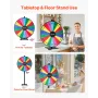VEVOR 914 mm Spinning Prize Wheel, 18 Slots Spinning Wheel with Stand, Adjustable Height Win Fortune Roulette with a Dry Erase a