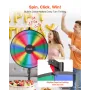 VEVOR 914 mm Spinning Prize Wheel, 18 Slots Spinning Wheel with Stand, Adjustable Height Win Fortune Roulette with a Dry Erase a