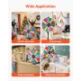 VEVOR 914 mm Spinning Prize Wheel, 18 Slots Spinning Wheel with Stand, Adjustable Height Win Fortune Roulette with a Dry Erase a