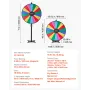 914 mm Spinning Prize Wheel, 18 Slots Spinning Wheel with Stand, Adjustable Height Win Fortune Roulette with a Dry Erase and 2 M