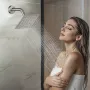 Shower Faucet Set, 254 mm Ceiling Mount Rainfall Shower System with 152 mm Wall Mount Head and 2 in 1 Handheld Spray, Rotatable 
