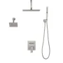 VEVOR Shower Faucet Set, 254 mm Ceiling Mount Rainfall Shower System with 152 mm Wall Mount Head and 2 in 1 Handheld Spray, Rota