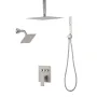 VEVOR brusehanesæt, 254 mm loftmonteret regnbrusesystem med 152 mm vægmonteret hoved og 2 i 1 håndholdt spray, Rota