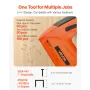 Cordless Brad Nailer, 2-in-1 Nail Gun Staple Gun, 18 Gauge 15 mm, Battery Powered, with 1000 Pcs Staples and 1000 Pcs Nails, Non